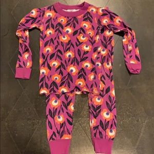 Hanna Andersson purple floral pajamas 5T